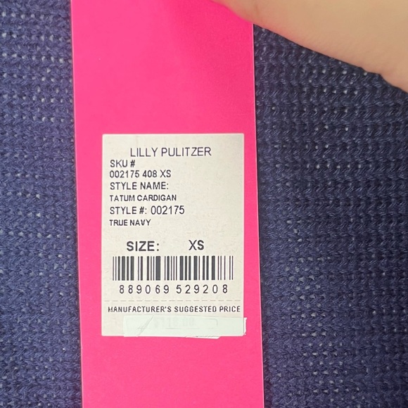 NEW Lilly Pulitzer Tatum Cardigan - True Navy size XS - Picture 5 of 9